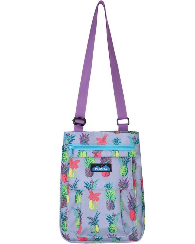 Front of a size O/S For Keeps Purse/Bag in Pineapple Pop in Pineapple Pop by KAVU. | dia_product_style_image_id:328969